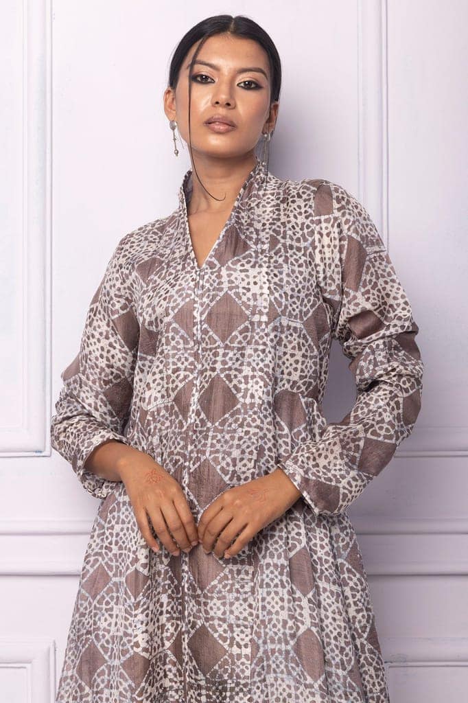 Purple A Line Kurta view 2