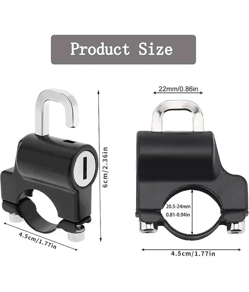 MANDEV Mount Type Helmet Lock - Key Lock view 2