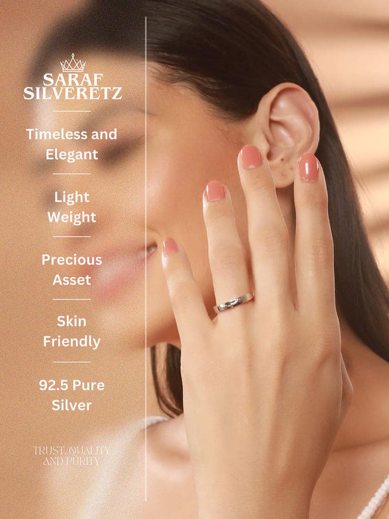 925 Sterling Silver Engraved Promise Finger Band Ring view 3