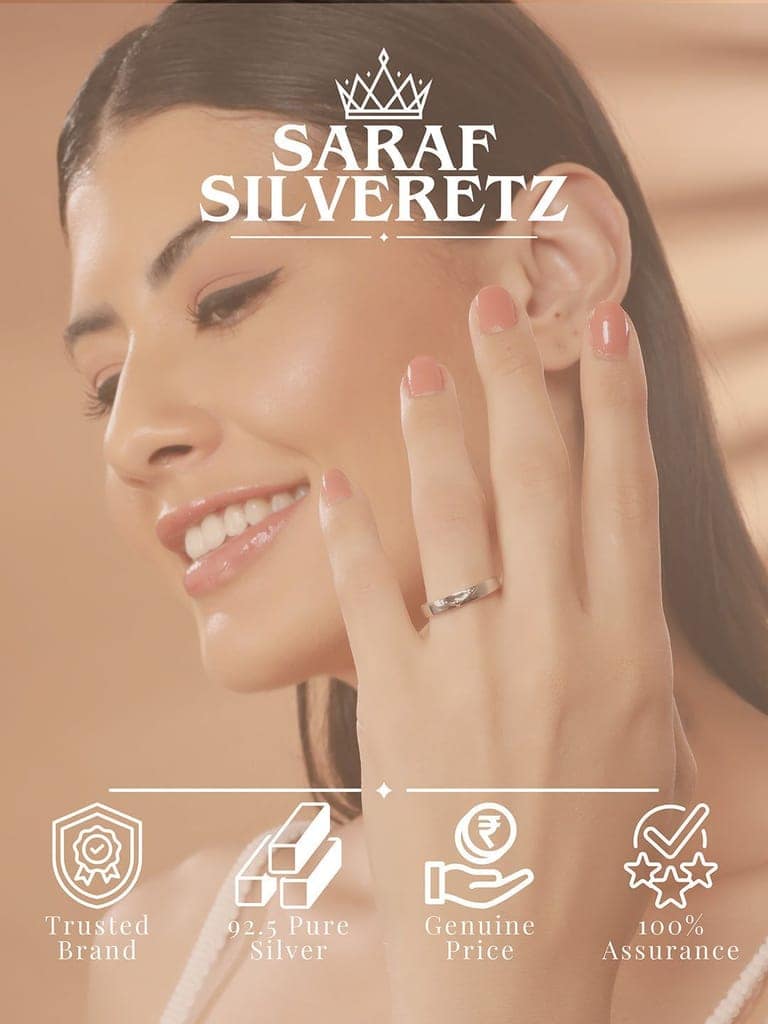925 Sterling Silver Engraved Promise Finger Band Ring view 4