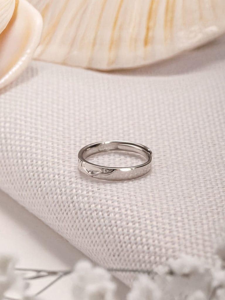 925 Sterling Silver Engraved Promise Finger Band Ring view 6