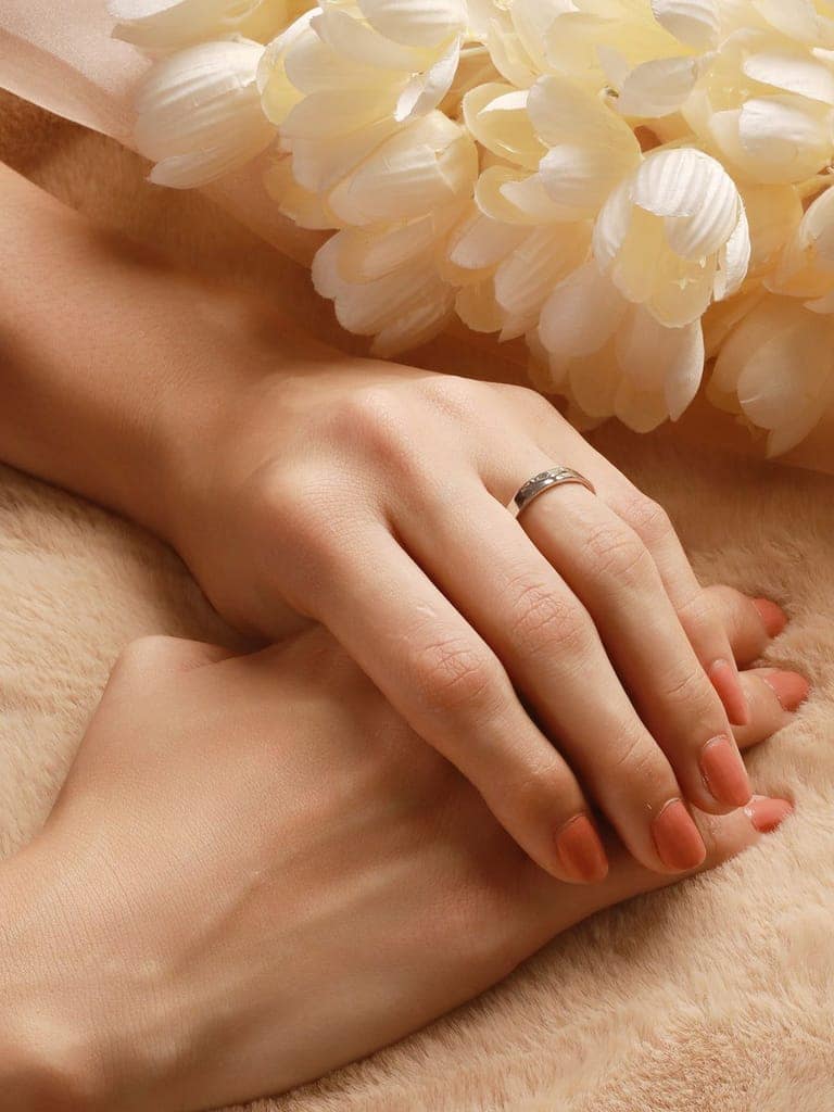 925 Sterling Silver Engraved Promise Finger Band Ring view 7