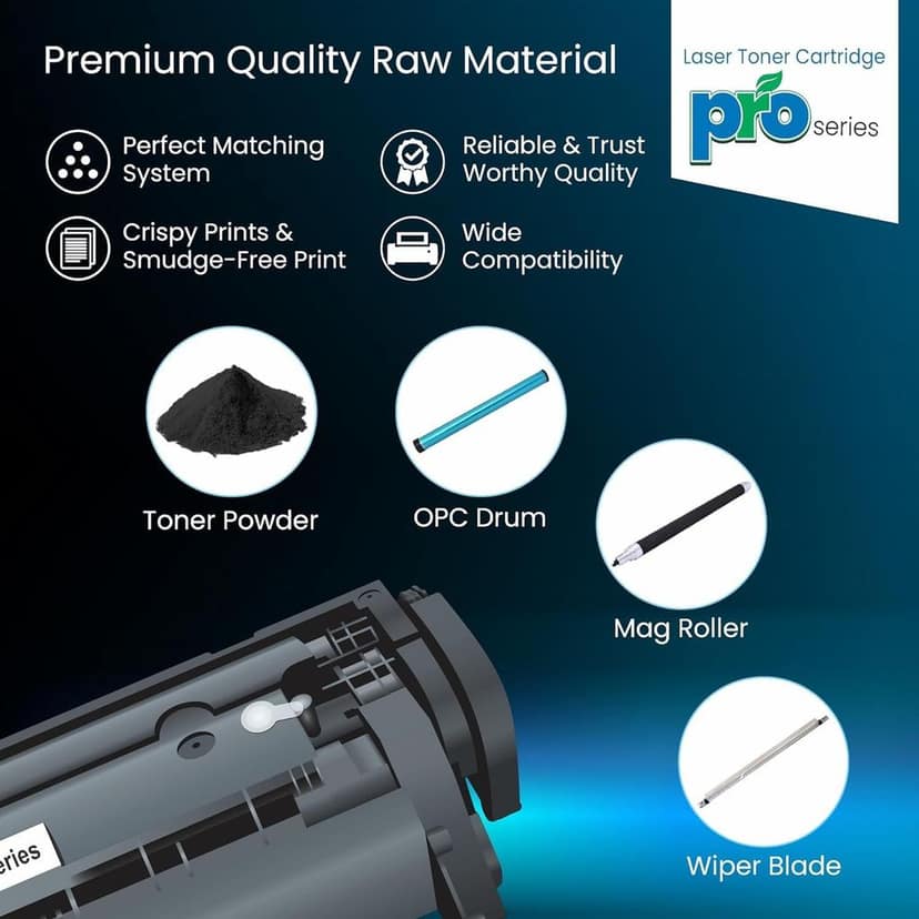 ProDot (PRO H-2612X Laser Toner Cartridge for HP Q2612A & Canon CRG 303/703/FX-9/FX-10 Compatible with HP Laserjet 1010-1020, 3015-3055 & Canon LBP 3000, L160 IC, MF4000 view 3