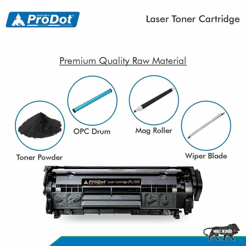 ProDot (PRO H-2612X Laser Toner Cartridge for HP Q2612A & Canon CRG 303/703/FX-9/FX-10 Compatible with HP Laserjet 1010-1020, 3015-3055 & Canon LBP 3000, L160 IC, MF4000 view 5