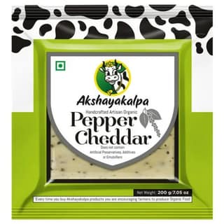 Akshayakalpa - Organic Cheddar Pepper, 200 grams