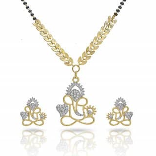 Hetprit Brass Gold Plated Beautiful Mangalsutra For Women