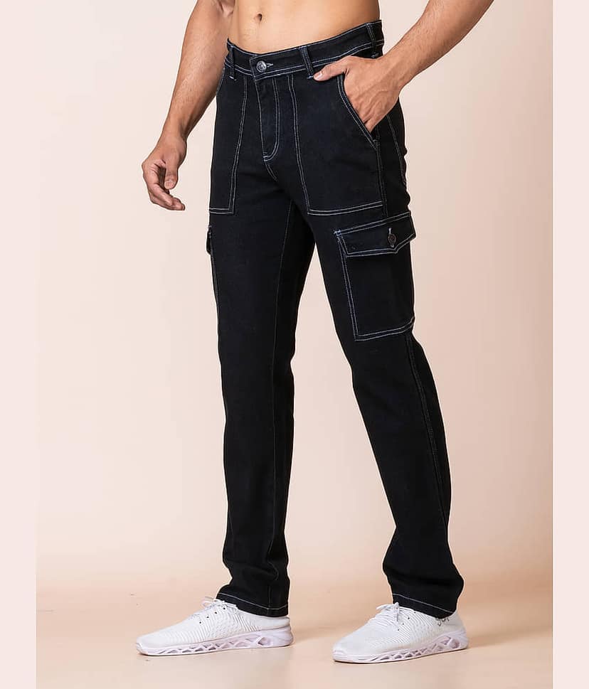 Aflash Regular Fit Basic Men's Jeans - Black ( Pack of 1 ) view 2