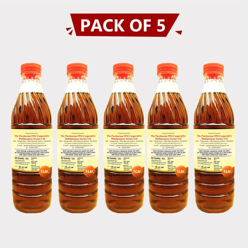 Mustard Oil (1 ltr), Pack of 5 view 2