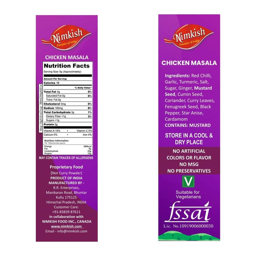 Nimkish Chicken Masala | 100g | Himalayan Spice Blend | No Artificial Colours | Made in Kullu view 4