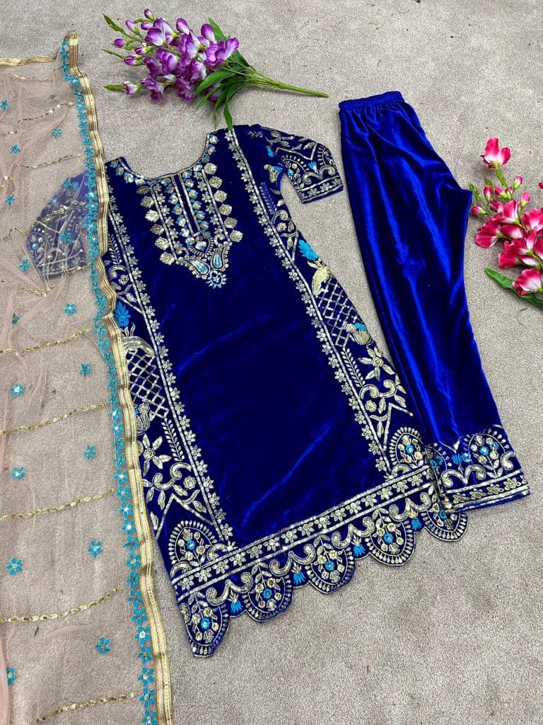Ready to wear indian salwar kameez Dupatta for women anarkali designer pakistani dresses Festival 3 piece view 4