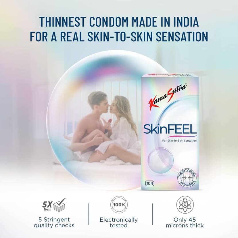 KamaSutra SkinFEEL Thinnest Made in India Condoms 10 Count view 2