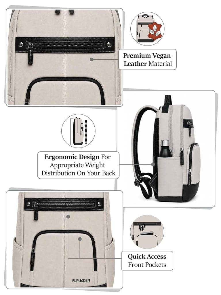 Laptop Backpack With 15.6 Inch Laptop Compartment | Water Resistant For College School Work for Men & Women view 2