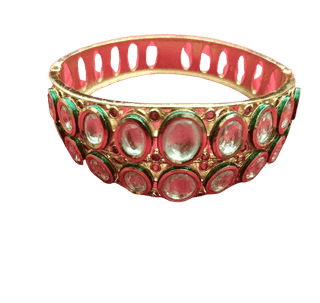 Kundan Metal Bangle - Style Bracelet