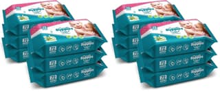 Amazon Brand - Supples Baby Wet Wipes | 432 Wipes | 72 Wipes x 12 Packs | Enriched With Aloe Vera and Vitamin E | Alcohol-Free and Paraben-Free | Pure Water-Based formulation Amazon Brand - Supples Baby Wet Wipes | 432 Wipes | 72 Wipes x 12 Packs | Enric