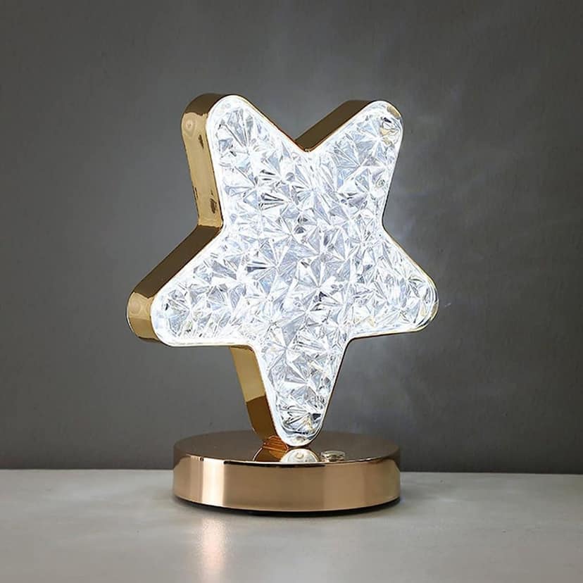 Crystal Diamond Lamp – USB Rechargeable, Dimmable LED view 2