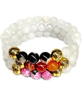 DAIVYA WELLNESS - White Bracelet ( Pack of 3 )