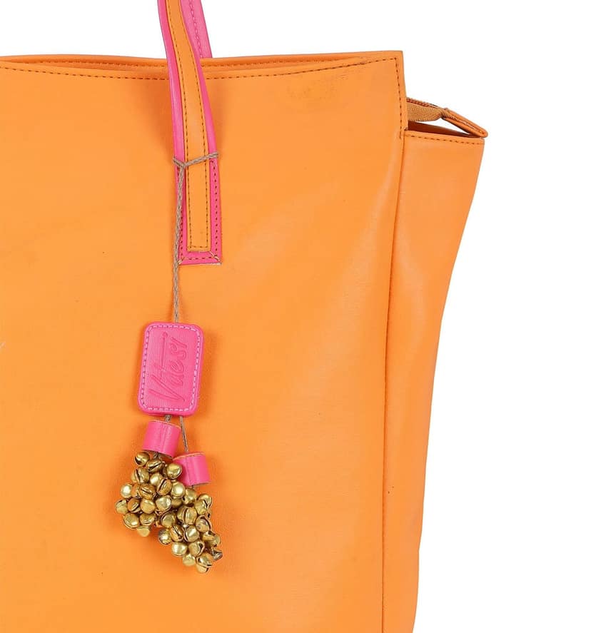 Vdesi Oversized Orange Tote view 2