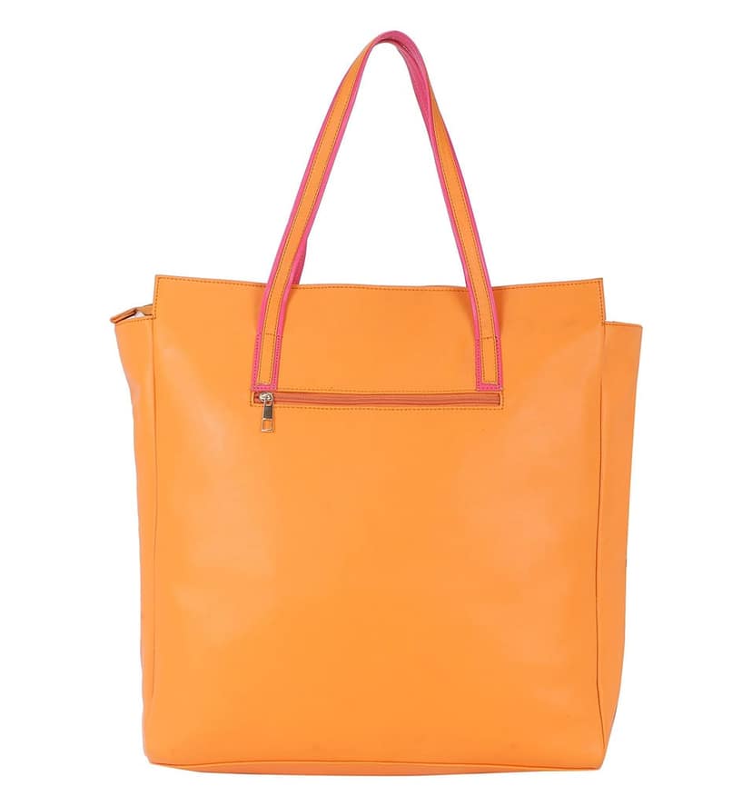 Vdesi Oversized Orange Tote view 4