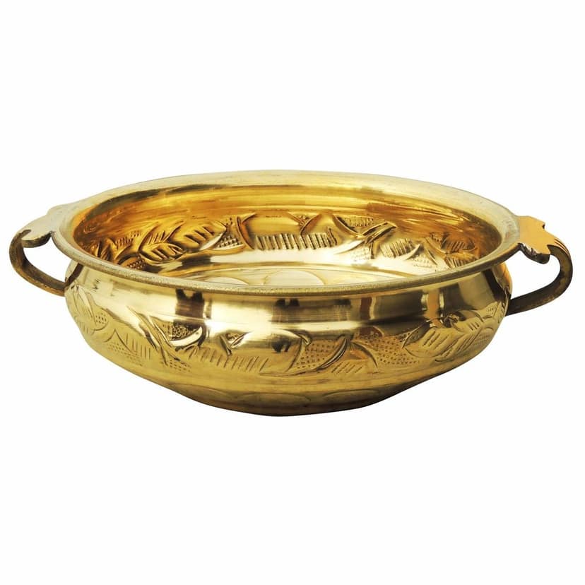 Brass Decorative Urli ? Traditional Home Decoration, Diameter : 8 Inch (FMAS574 B) view 2