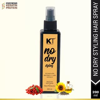 KT Professional No Dry Styling Moisture Mist Hair Spray & Heat Protector - 200ml