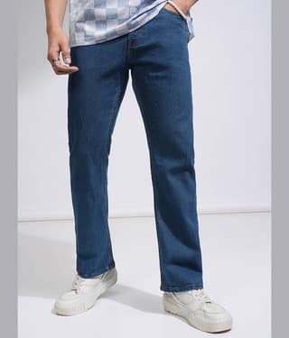 Highlander Straight Basic Men's Jeans - Light Blue ( Pack of 1 )