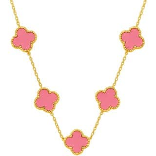 KIMTI Clover Necklace (Pink)