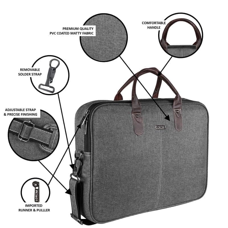 LOREM 10L Faux Leather Messenger Bag For Men & Women New-UF view 4
