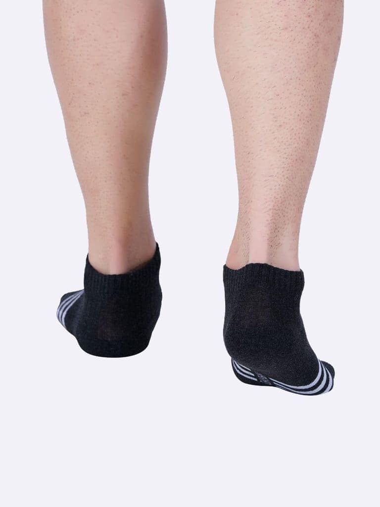 AirGarb Stylish Striped Low Ankle Cotton Socks for Men and Women: Comfortable Cushioning & Breathable Design Pack of 6 - LST6B2M2A2 (Free Size) Multi Color view 7