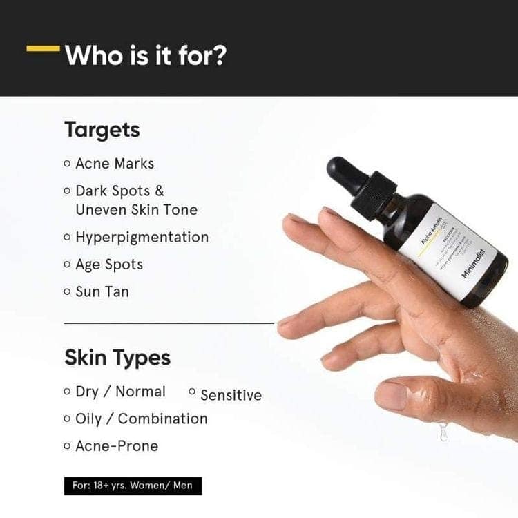 Minimalist 2% Alpha Arbutin Face Serum With Butylresorcinol & Ferulic Acid For Hyperpigmentation (30ml) view 6