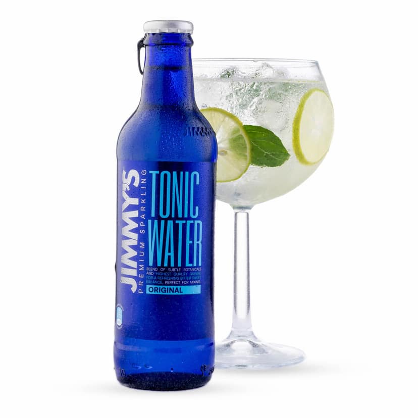 Jimmy's Premium Tonic Water For Gin | 8-Pack | Perfect Mixer for Gin & Vodka | Refreshing Non-Alcoholic Beverage | Ideal for Cocktails & Mocktails | 100% Vegetarian