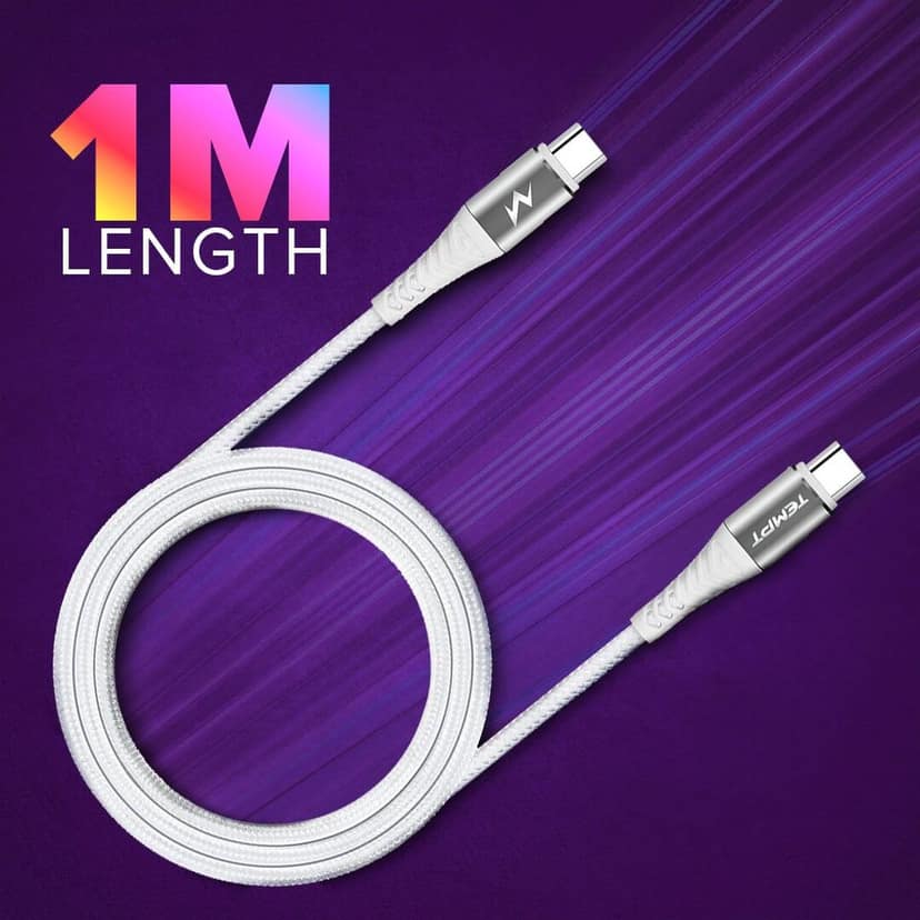 Cosmic Braided with Aluminum Shell Type C to Type C Cable view 2