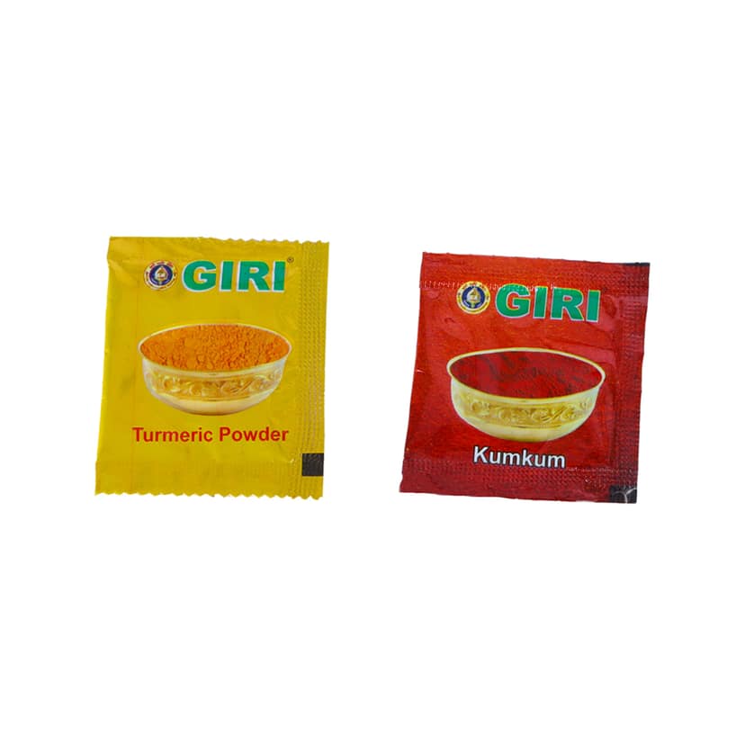 Giri Thirumangalya Set | Turmeric | Kumkum | Yellow Thread | Turmeric Finger | Thamboola Pack for Pooja view 2