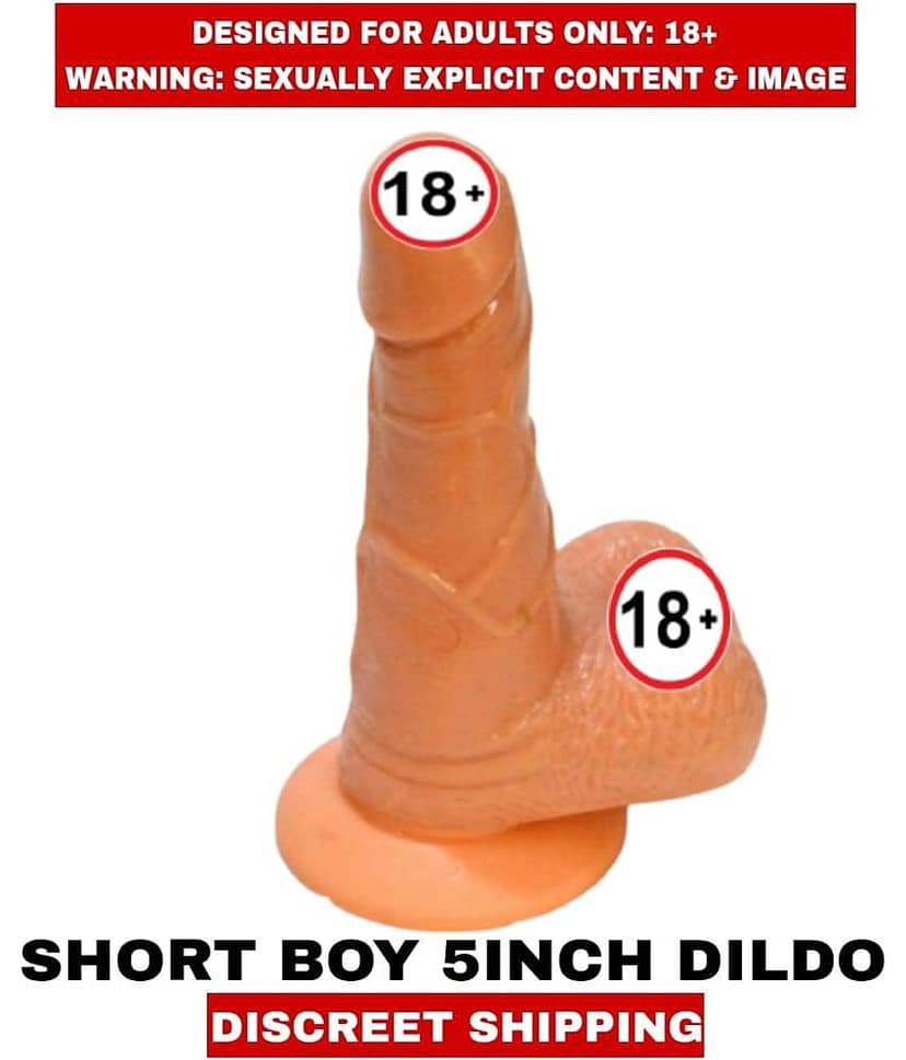 Adult Women's Sexy Toys Solid Silicon Short Boy 5inch Real Dildos with Suction Cup For Women view 2