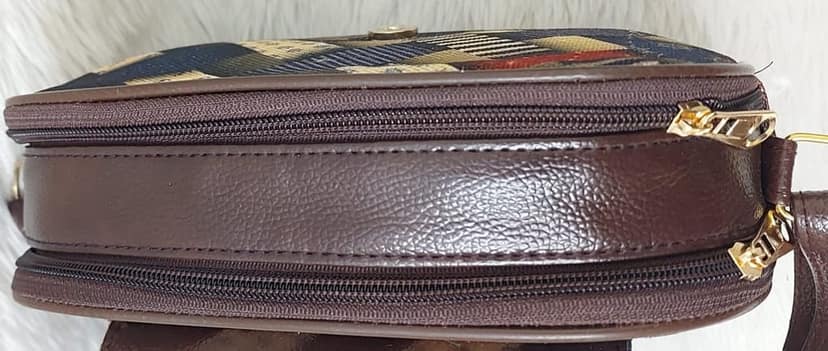 Women's Striped Canvas Crossbody Sling Bag view 3