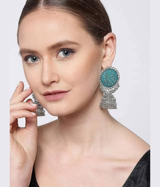 YOUBELLA Blue Danglers Earrings ( Pack of 1 )
