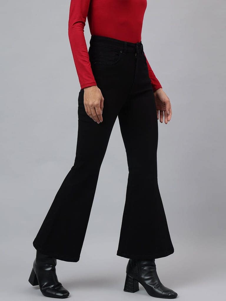 Richlook Women Black Boot-Cut Jeans view 5