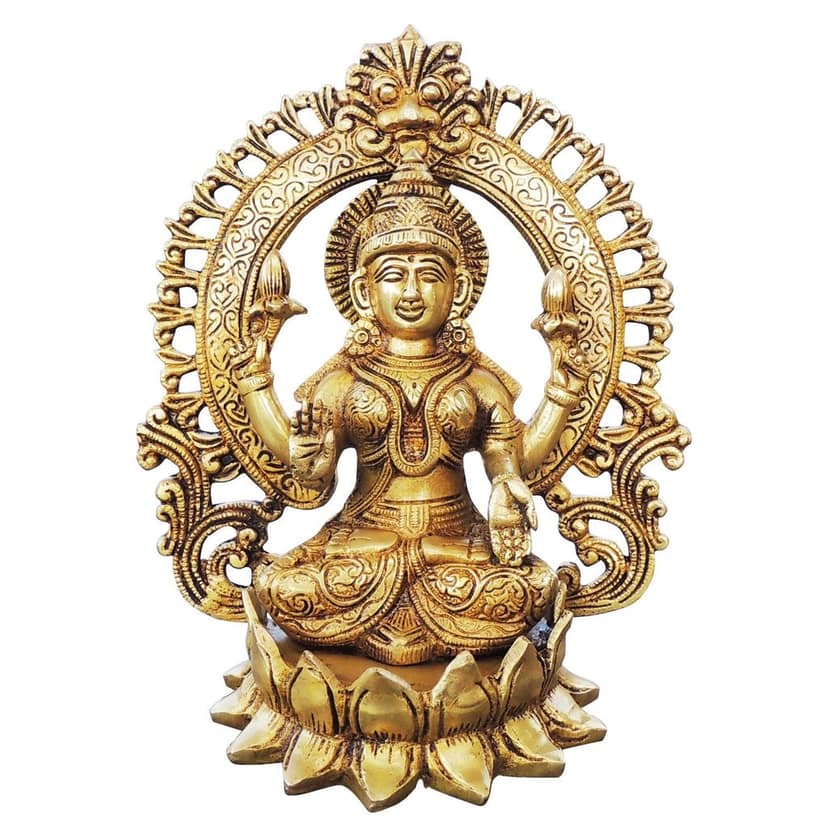 Brass Showpiece Laxmi Ji God Idol Statue (BSMAS1778 L) view 2