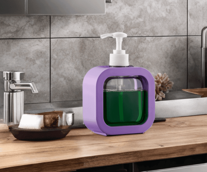 Purple Soap Dispenser, Refillable Hand Soap Dispenser for Bathroom and Dish Soap Dispenser for Kitchen Sink, Liquid Soap Dispenser Premium Plastic Soap Pump pack of 1