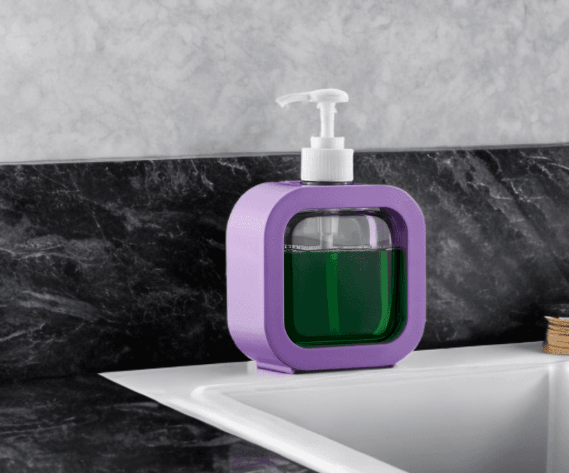 Purple Soap Dispenser, Refillable Hand Soap Dispenser for Bathroom and Dish Soap Dispenser for Kitchen Sink, Liquid Soap Dispenser Premium Plastic Soap Pump pack of 1 view 2