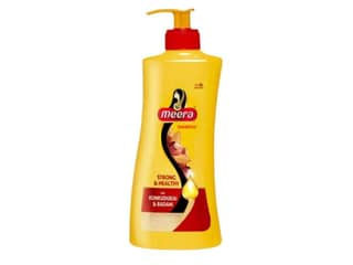 Meera Strong and Healthy Shampoo, With Goodness of Kunkudukai & Badam, Gives Soft & Smooth Hair, For Men and Women, Paraben Free, 650 ml