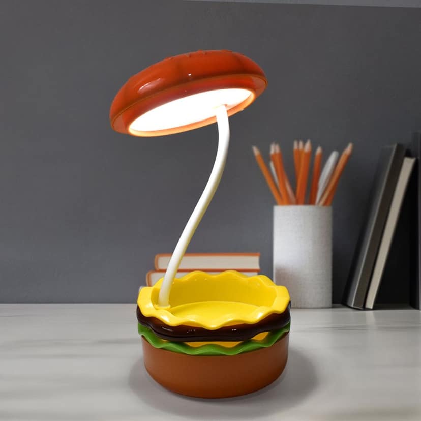 Burger Delight Folding LED Lamp - Adjustable & Rechargeable