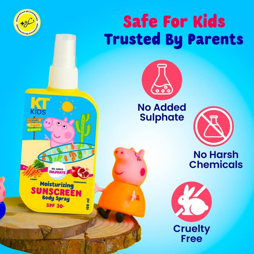KT Kids Peppa Pig Moisturizing Sunscreen Body Spray, UV Protection – 100ml view 3