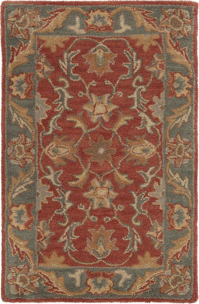 Hand Tufted Caesar Multicolor Olive Green Wool Rug view 2