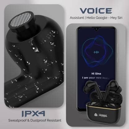 Aroma NB140 Galaxy 50 Hours* Playtime, Deep Bass, Fast Charging True Wireless Earbuds Bluetooth Headset (Black, True Wireless) view 4