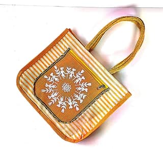Embroidered Jute Tote Bag - Stylish & Eco-Friendly