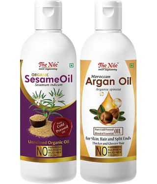 The Nile Sesame Oil 150 ML + Argan Oil 200 ML Hair Oil 350 mL Pack of 2