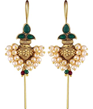 Vighnaharta Green EarCuff Earrings ( Pack of 1 )