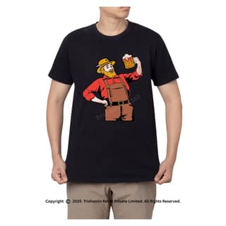 Trishoolin SSHAYU Printed T-Shirt | Design 10230MB | Regular Fit | Crew Neck / Round Neck Half Sleeve | Pack of 1
