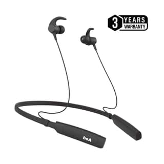 boA Rise Bluetooth Neckband Earphones with Deep Bass, Type C Fast Charging, Magnetic Earbuds, Clear Voice Calls, Comfort Fit All Day for Workout Office Travel, Compatible with Android and iOS Devices