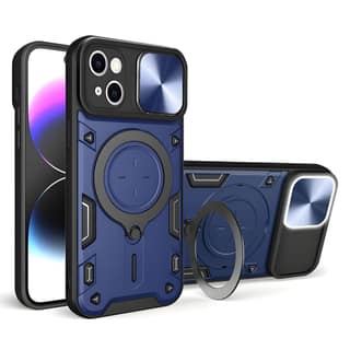 LIRAMARK Case Compatible with Apple iPhone 14 Plus (6.7 inch) with Stand & Slider Camera Military Grade Drop